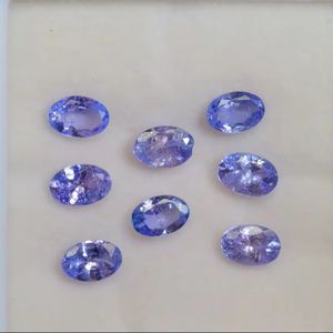 หินอัญมณีแทนซาไนต์ที่น่าสนใจขนาด6x4มม. ถึง10x8มม. ทรงวงรีทรงหลวมของขวัญหินเจียระไนแทนซาไนต์แบบกึ่งสังเคราะห์สำหรับเธอ - Product Image 1