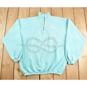 Suéter polar personalizable OEM Vintage Color Quarter Zip sudadera cómoda y cálida para hombres y mujeres tejido - Product Image 3