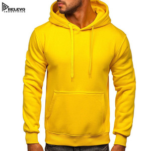 Sudadera con Capucha Lisa Amarilla para Hombre, 100% Algodón, Transpirable y de Secado Rápido, Lista para el Invierno, Diseño Personalizable, Fabricada en Pakistán - Product Image 2