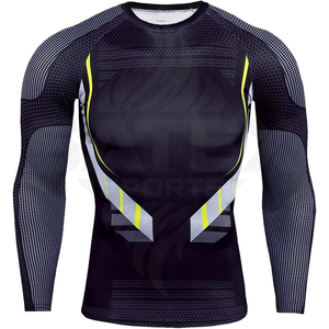 Nouveau design Rash Guard BJJ Grappling Unisexe Transfert thermique Respirant Séchage rapide Antibactérien Service OEM - Product Image 5