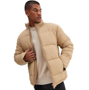 Veste matelassée pour homme à fermeture éclair réglable, en toile respirante, style streetwear, avec poches confortables, couleur unie - Product Image 5