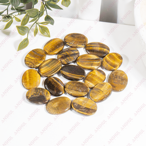 Piedras de Ojo de Tigre de Color Marrón de Alta Calidad para Decoración, Cristales al por Mayor, Piedras Curativas, Piedra de Pulgar, Cristal de Bolsillo - Product Image 1
