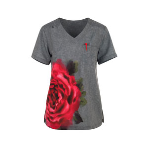 Camiseta de Enfermería Personalizada con Color y Diseño a Medida, MOQ Bajo, Nuevo Modelo de Uniformes Médicos en Color Sólido - Product Image 1