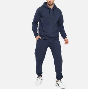 Survêtement à fermeture éclair 500 GSM 100% coton pour hommes, support unique, nouveau cordon de serrage fermeture hiver chaleur respirant confortable Fit ensembles - Product Image 1