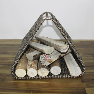 Artex Dong Thap Panier à bûches en rotin naturel Solution de stockage durable faite à la main pour le bois de chauffage et un usage domestique quotidien - Product Image 3