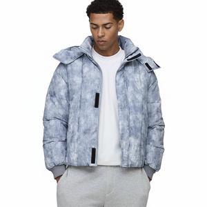 Chaqueta de Lona Personalizada Cortavientos OEM para Hombre, Chaqueta de Invierno de Talla Grande, Cálida, de Alta Calidad, Estilo Urbano, con Logotipo Frontal - Product Image 1