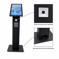 Kiosque d'impression de tickets de file d'attente NT9020 21,5 pouces sur pied avec écran tactile pour système de gestion des files d'attente