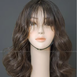 Precio al por mayor para extensiones de cabello humano virgen vietnamita enredos libres y desprendimiento pelucas de flecos ondulados cabello Remy - Product Image 1