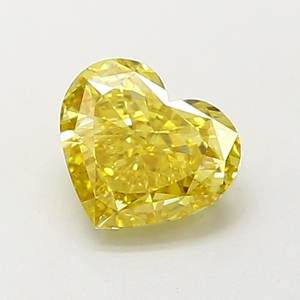 Diamante Cultivado en Laboratorio, Corte Corazón, 0.71ct, VS1, Amarillo Intenso Fantasía - Product Image 1