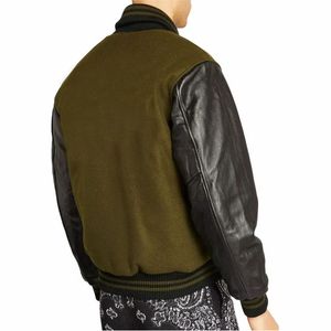 Chaqueta universitaria de satén para hombre hecha a medida para posición de logotipo frontal de invierno para béisbol y otros deportes - Product Image 2