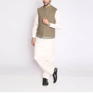 Gilet grande taille de qualité supérieure pour homme, coupe ajustée, sans manches, en toile respirante, vêtements d'extérieur à la mode pour les mariages d'automne - Product Image 4