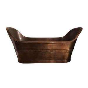 Nouvelle baignoire autoportante en cuivre pour hôtel et maison, baignoire en cuivre poli avec design de finition décoratif et poli - Product Image 3