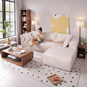 Sofá sin hueso comprimido para sala de estar en forma de L, sofá seccional, sofá de esquina Foshan, fabricante Canap Compress Meuble De Salon - Product Image 2
