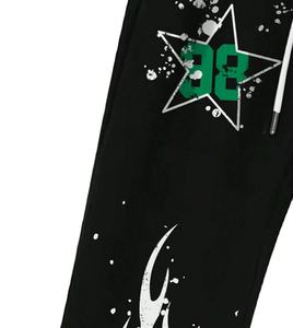 Ropa de calle para hombre, pantalones de chándal informales acampanados de lona con bolsillos, pantalones acampanados estampados DTG - Product Image 5