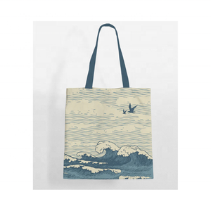 Jaipur ถุงผ้าแคนวาสแบบปักลายคลื่นทะเลมีสไตล์ผ้าคอตตอน100% แห้งเร็วน้ำหนักเบาแบบอินเดียรีไซเคิลได้อย่างยั่งยืน - Product Image 1