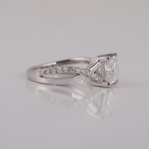 Diseño personalizado 14KT oro diamante princesa corte trenzado banda anillo de bodas alta calidad nuevo estilo clásico de moda regalo sorpresa - Product Image 5