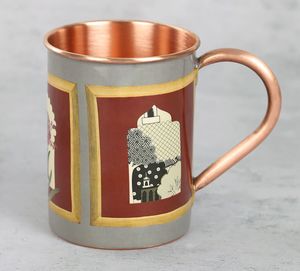 Tasse en cuivre de nouveau design avec poignée facile disponible en couleur personnalisée en prix de gros et de détail fabriqué en Inde - Product Image 5