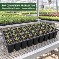 Plateau de semis en plastique PS à 45 alvéoles, profond, pour pépinière, pour la propagation de légumes et de fleurs en serre, pour le démarrage de semis - Vente en gros