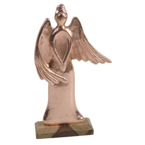 Árbol de Ángel de Base de madera antigua de cobre para Navidad, adorno decorativo de Feliz Navidad para el hogar, regalo de Navidad, Año Nuevo - Product Image 1