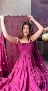 ชุดเดรสผ้าจอร์เจียอนาร์กาเซตใหม่พร้อมความยาว10เมตรผ้ามีระบายฟูฟ่องเย็บเต็มรูปแบบพร้อมใส่คอลเลกชัน - Product Image 4