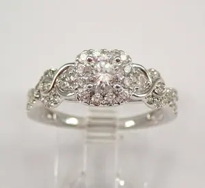 Anillo de Boda de Plata 925 con Moissanita para Mujer, Regalo de Compromiso, Fiesta, Aniversario, Diamante Tishya - Product Image 2