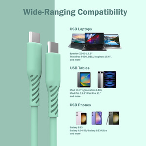 Câble USB-A vers Lightning en silicone souple, cordon de charge rapide 3A, câble de synchronisation des données pour banque d'alimentation et appareils - Product Image 5