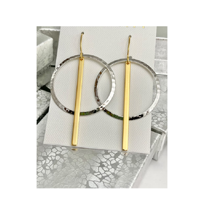 Boucles d'oreilles tendance 2020 en laiton doré coloré, style New York avec texture en relief, boucles d'oreilles tendance internationales - Product Image 3