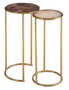 metal iron <b>Tall</b> End <b>Table</b> with Marble Top Antique Color Finished Luxury Design Floor Decoration <b>Table</b> for Home - Product Image 3