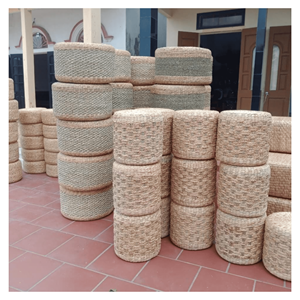 Water Hyacinth Cushion <b>Pad</b> Hyacinth braided seat <b>pad</b> with fabric lining for dining <b>chairs</b> and café use Vietnam - Product Image 6