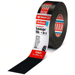 Tesaband Premium 4651 <b>Black</b> <b>Fabric</b> Tape 50 m Length 38 mm Width <b>Roll</b> for TESA for Office Use - Product Image 3