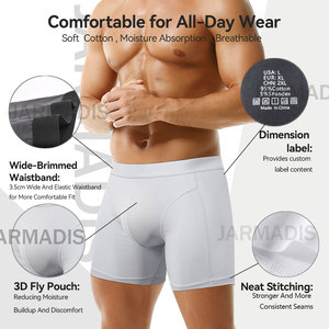 टिकाऊ कपास स्पैन्डेक्स मध्य वृद्धि लुभावनी मुद्रित बॉक्सर ब्रिफ्स ओम गंध कस्टम लेबल फैक्ट्री पुरुषों अंडरवियर - Product Image 3