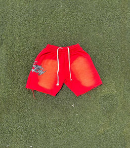 กางเกงขาสั้นผ้าเฟรนช์เทอร์รี่เนื้อคอตตอน 100% ดีไซน์เนอร์คุณภาพสูง พิมพ์ลายกราฟิกแฟชั่นทรงโอเวอร์ไซส์ ล้างสีแบบแอซิดวอช - Product Image 6