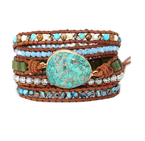 Best Jewelry Fashion BOHO <b>Bracelet</b> with <b>Leather</b> Trendy Jewelry Free Sample Designer Customized Most Popular Design - Product Image 1