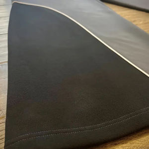 En gris con contraste de color negro Moda Streetwear Pantalones de chándal holgados, pantalones de mezcla de algodón de ajuste relajado - Product Image 5