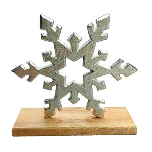 รูปปั้นดาวโลหะประดับบนโต๊ะสไตล์ร่วมสมัยพร้อมฐานไม้เครื่องประดับตกแต่งห้องที่สวยงามทันสมัย - Product Image 4