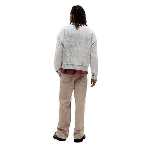 Heavyweight 100% Cotton <b>Fleece</b> Men's Oversized <b>Sweatshirt</b> O-Neck Printed Quick Dry Breathable Eco-Friendly Custom <b>Sweatshirt</b> - Product Image 4