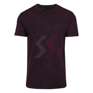 Camiseta de Hombre Lisa de Largo Regular, Lavada al Ácido, Personalizada, con Hombros Caídos, de Tela Gruesa, en Venta - Product Image 6