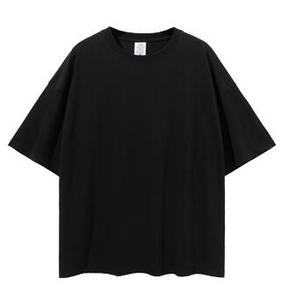 เสื้อยืดคอกลมทรงโอเวอร์ไซส์ สไตล์สตรีทแวร์ ผ้าฝ้าย/ใยไผ่คุณภาพสูง 240gsm สำหรับผู้ชาย ทรงหลวม ระบายอากาศได้ดี - Product Image 3