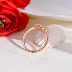 2025 Péridot S925 argent Sterling rond 6x6mm Solitaire promesse bague minimaliste Fine à la main pierres précieuses bijoux pour femmes cadeau - Product Image 5