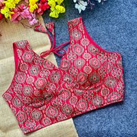 Dernière tenue de designer à feuilles persistantes vente chaude meilleur chemisier en coton pur Ajrack avec Katha travail couleur incroyable achats en ligne inde