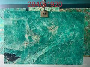 Granito Verde Amazonia de Lujo de Brasil, Granito Verde Esmeralda Retroiluminado, Diseño de Encimera y Mesa de Comedor, Granito Verde Hassan - Product Image 4