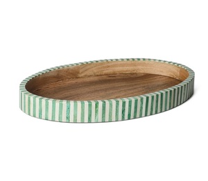 Bandeja de Servir de Resina con Incrustaciones de Hueso de Acacia para Desayuno, Servir Comida y Vajilla, Decoración del Hogar, Regalo para el Hogar al Mejor Precio - Product Image 1