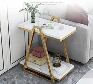 两个展示矩形边桌，用于沙发边桌，用于客厅，印度制造高需求边桌
