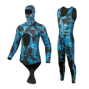 Купальник для дайвинга 3 мм 5 мм утолщенный Камуфляжный костюм для рыбалки теплый и износостойкий костюм для дайвинга для мужчин