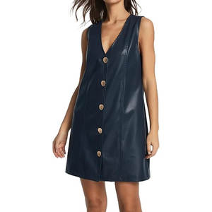 Nouvelle robe en cuir pour femme, style ajusté, look tendance, en vente en ligne - Product Image 1