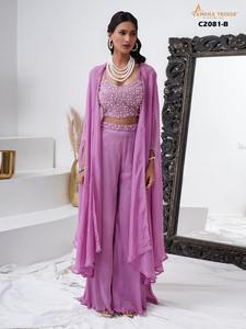 Dernière robe de créateur Belle tenue occasionnelle Pure Chinon Lehenga Choli & Dupatta Avec broderie à la main Travail Femme Mode - Product Image 6