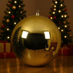 Amicasa 1pc Gold <b>Plastic</b> Christmas <b>Tree</b> Ball 20cm for Your Festive Decorations Christmas Ball & <b>Tree</b> Ornaments 9022415 - Product Image 3