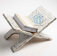 Porte-Coran Islamique Fait à la Main Nacre Incrusté Coran Holder Holder Coran Stand Cadeau Musulman Support de Livre d'Art Islamique