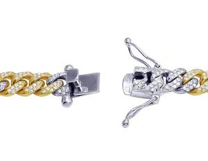 Diseño personalizado de alta calidad de tendencia en cadena cubana de moissanita de corte redondo de plata S925 - Product Image 5