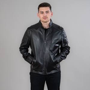 Chaqueta de cuero de moda para hombre de alta calidad con ajuste cómodo, chaqueta de cuero de moda con capucha para hombre de diseño único de manga larga para hombre - Product Image 2